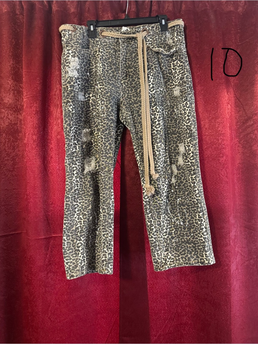Oh Leopard Print Jogger Pants - Tan/Brown